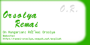 orsolya remai business card